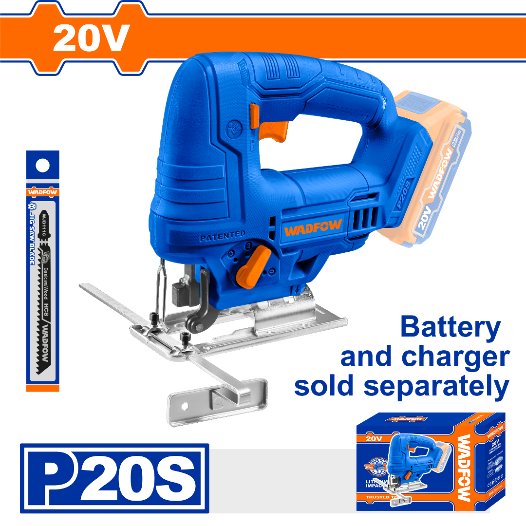 SIERRA CALADORA A BATERIA 20V P20S 2400RPM 65MM MADERA 8MM METAL