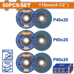SET X60 DISCO FLAP P80, P60, P40 WADFOW WYL1355