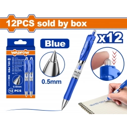 SET X12 LAPICERAS DE GEL PUNTA REDONDA AZUL WADFOW WAK2502