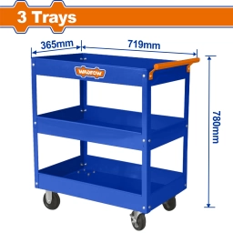 CARRO HERRAMIENTAS TALLER METAL 3 BANDEJAS WADFOW WCS1A13