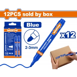 SET X12 MARCADORES PERMANENTES AZUL WADFOW WJM1502