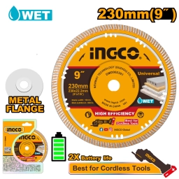 DISCO DIAMANTADO 9" 355MM EJE 22.2MM INGCO DMD062301