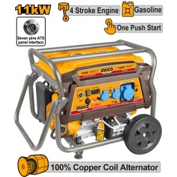 GENERADOR A GASOLINA 11KW 220V 50HZ ARRANQUE ELECTRICO INGCO GE120006