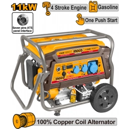 GENERADOR A GASOLINA 11KW 220V 50HZ ARRANQUE ELECTRICO INGCO GE120006
