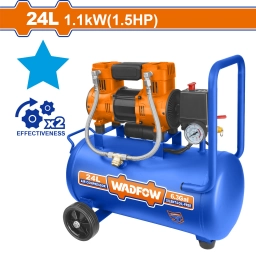 COMPRESOR DE AIRE 24LT 1.5HP LIBRE DE ACEITE  WADFOW WAP1A24