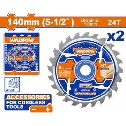 SET X 2 DISCO MADERA 5-1/2" 24 DIENTES WADFOW WTC3K14