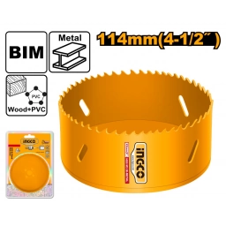 MECHA COPA BIMETALICA HSS 114MM INGCO HSB101141