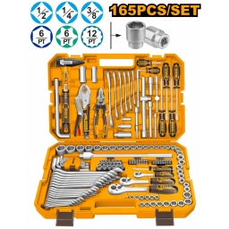 KIT DE 165 HERRAMIENTAS COMBINADAS INGCO HKTHP51658