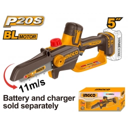MOTOSIERRA A BATERIA 5" P20S 20V SIN BATERIA SIN CARGADOR INGCO CGSLI2056