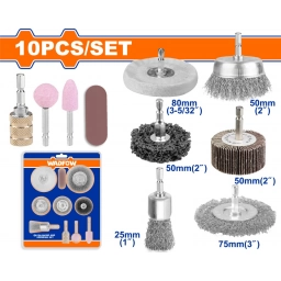 SET X10 ACCESORIOS DE PULIDO Y DESBASTE WADFOW WPG0110