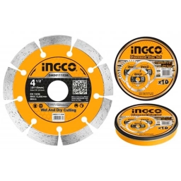 DISCO DIAMANTADO EN LATA X 10PCS SEGMENTADO 4 1/2" INGCO DMD011152M