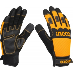 GUANTES MECANICO CUERO Y MICROFIBRA XL INGCO HGMG02-XL
