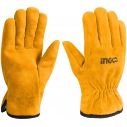 GUANTES MAQUINISTA CUERO 10" INGCO HGVC02