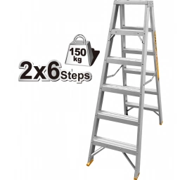ESCALERA ALUMINIO PINTOR DOBLE HOJA 2X6 ESCALONES INGCO HLAD01061