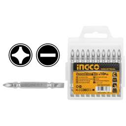 SET X10 PUNTA ATORNILLADOR CHATA PH2+ SL6.0X1.0  65MM INGCO SDB21HL133