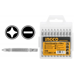 SET X10 PUNTA ATORNILLADOR CHATA PH2+ SL6.0X1.0  65MM INGCO SDB21HL133