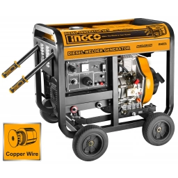 GENERADOR 4,6KW; MOTO SOLDADORA 180amp; CARGADOR DE BATERIA 12V; MOTOR DIESEL 9HP; INGCO GDW65001