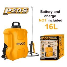 FUMIGADOR PULVERIZADOR A BATERIA P20S 16LT A 20V INGCO CSPLI2001