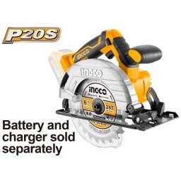 SIERRA CIRCULAR A BATERIA 20VOLT P20S 165MM CSLI1651 INGCO