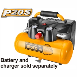 COMPRESOR 6LT A BATERIA 20V  P20S  INGCO CACLI2003