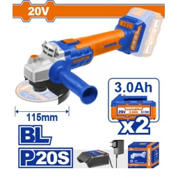 AMOLADORA A BATERIA 20 VOLT C 2 BATERIAS 3.0 AH WLAPM22 WADFOW