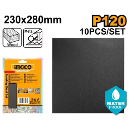 SET LIJA AL AGUA GRANO 120 X 10U INGCO AKHS11120