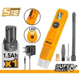 MINI COMPRESOR INFLADOR A BATERIA 12V INGCO CACLI12011 