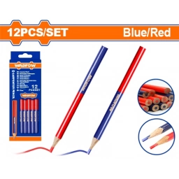SET X 12 LAPIZ CARPINTERO AZUL Y ROJO WADFOW WMQ2512