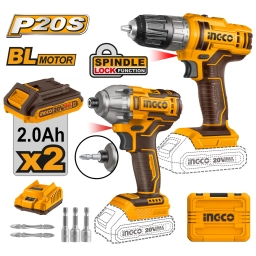 SET ATORNILLADOR IMPACTO 20V + ATORNILLADOR 20V 10MM INGCO COSLI230708