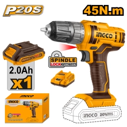 ATORNILLADOR A BATERIA 20V P20S C 1 BATERIA Y CARGADOR INGCO CDLI200518