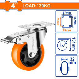 RUEDA GIRATORIA C FRENO 4 WADFOW WJL2343