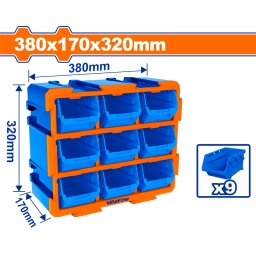 ORGANIZADOR MODULAR 380X170X320MM C GAVETAS WADFOW WTB8330