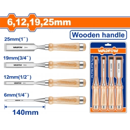 JUEGO DE 4 FORMONES MANGO MADERA WADFOW WWC3214