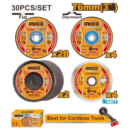 SET X 30 3" DISCOS P MINI AMOLADORA CAGLI76017 INGCO MCD07630