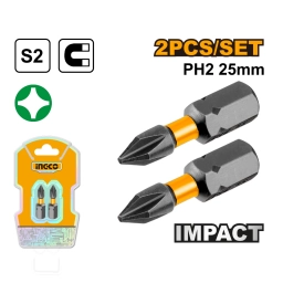SET X 2 PUNTAS IMPACTO PH2 X 25MM INGCO SDBIM71PH225