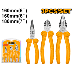 SET X 3 PINZAS INGCO HKPS08311