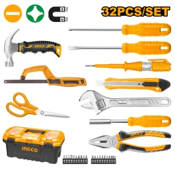 VALIJA PLASTICA + HERRAMIENTAS INGCO HKTHP10321