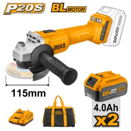 KIT AMOLADORA A BATERIA 20V P20S + 2 BAT + CARGADOR Y BOLSO CAGLI201572 