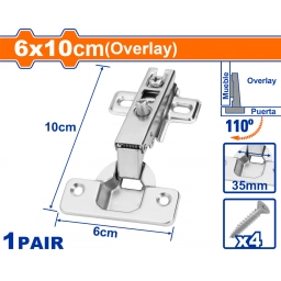 SET X 2 BISAGRA AUTORETEN 6X10CM WADFOW WYD1901