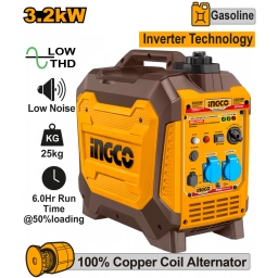 GENERADOR INVERTER 3.2KW 25KG BAJO RUIDO INGCO GEI35006