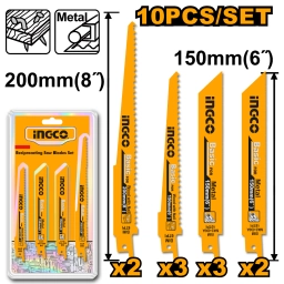 SET X 10 SIERRAS PARA SIERRA SABLE P METAL Y MADERA INGCO RSB1001