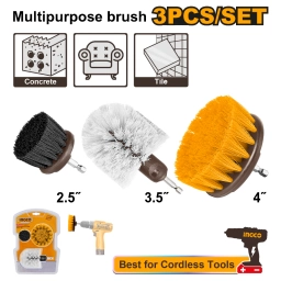 SET X 3 CEPILLOS P TALADRO MULTI USO INGCO WCB0301