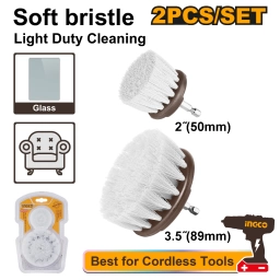 SET X 2 CEPILLOS PARA TALADRO LIGHT DUTY INGCO WCBS3235