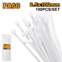 COLLARIN PRECINTO BLANCO 10 CM X 2.5  INGCO HCT1001 100 U X PACK