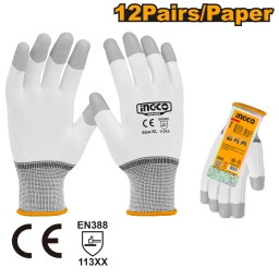 GUANTES PU DE PRECISION INGCO HGPUG02 