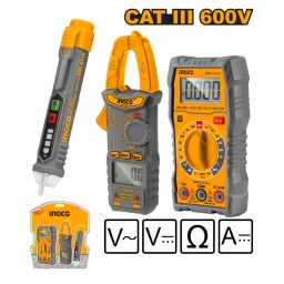 SET TESTER PINZA AMP Y DETECTOR VOLT INGCO DM3028 