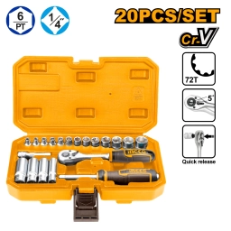 JUEGO DADOS 14 X 20 PCS INGCO HKTS14201