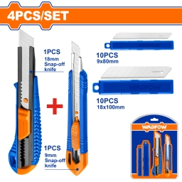 SET 2 TRINCHETAS 2 REPUESTOS 9MM 18MM WSK2204