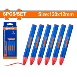 SET X 6 CRAYON DE MADERA MARCA CONCRETO CERAMICA METAL 120X12MM WMB4506