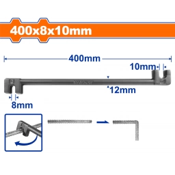 GRINFA BARRA DOBLADORA DE METAL 8X10MM 400MM WQB3340